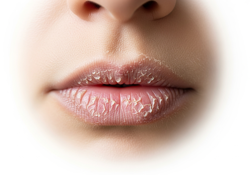 dry lips that dont heal for months
