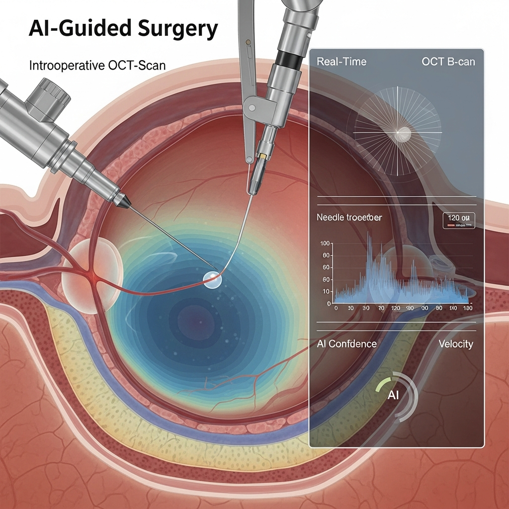 AI-guided robotic retinal surgery using OCT imaging
